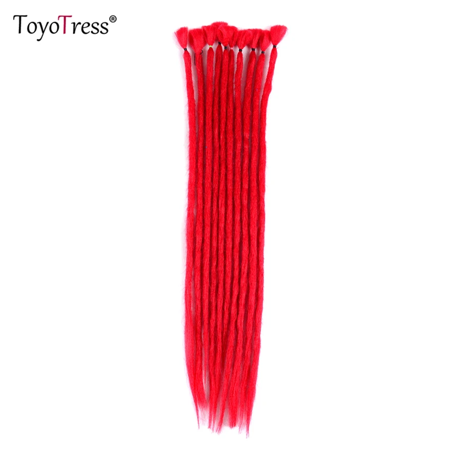 Dreadlocks Synthetic Hair Extensions Pure Ombre Crochet Hair Braids For Women 22inch 1strand and 10strands/pack Toyotress Store