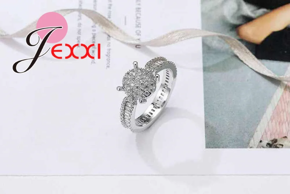 Модный бренд, 925 пробы, серебряные обручальные кольца для женщин, блестящие круглые кольца с кубическим цирконием, Anel Bijoux, большие размеры