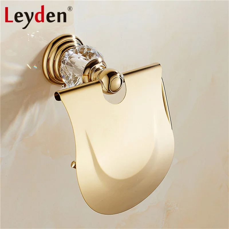 Leyden роскошный для туалета держатель для бумаги кристалл держатель для туалетной бумаги золото настенное крепление Европейский держатель для туалетной бумаги аксессуары для ванной комнаты