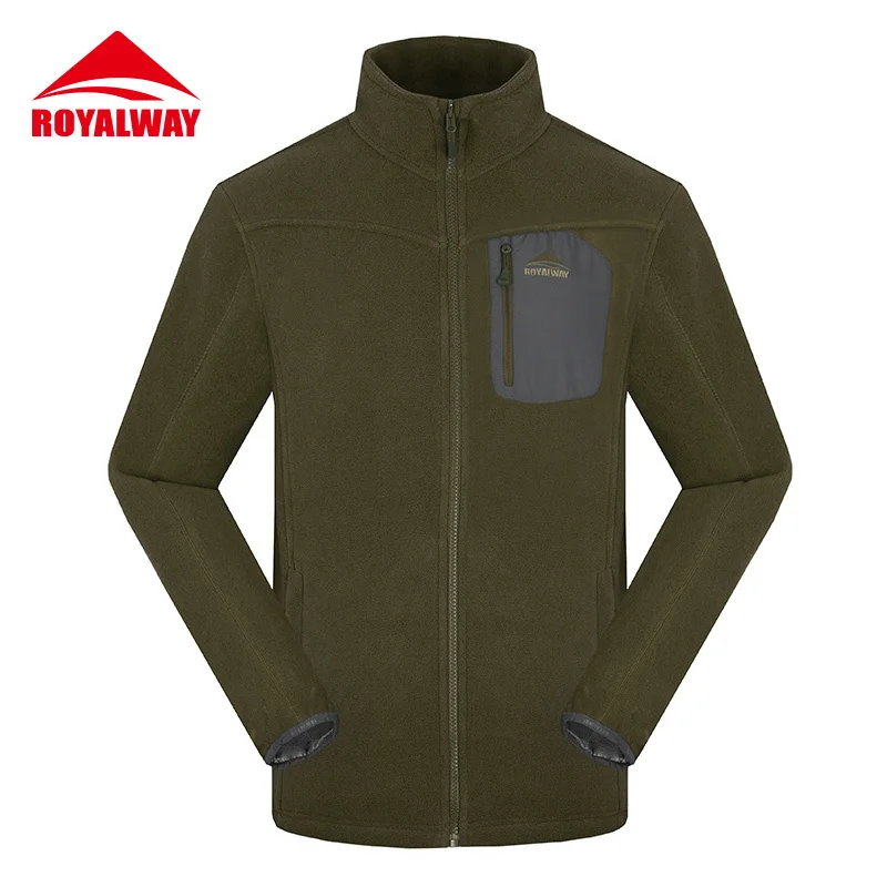 Мужские флисовые куртки ROYALWAY теплая зимняя ветровка флиса Innner ветровка Skiwear Новинка# RFLM1230E