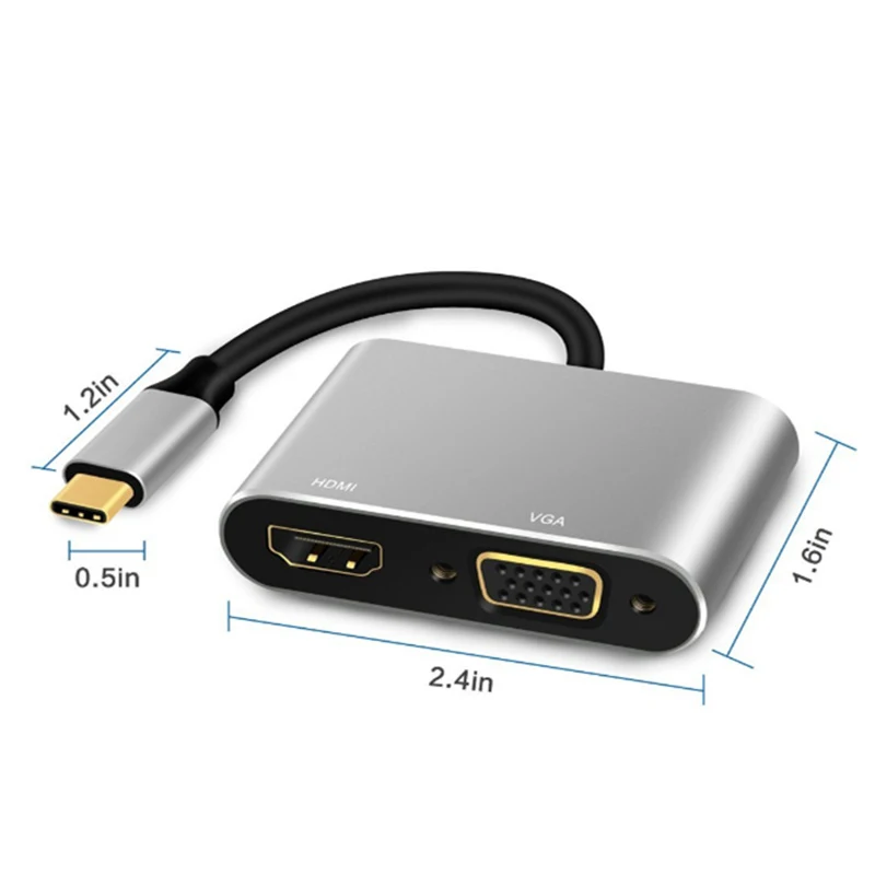 Usb type C к HDMI 4k VGA адаптер Thunderbolt 3 Dock конвертер USB-C ключ для samsung GALAXY Note8 S9 S8 MacBook pro P10 P20