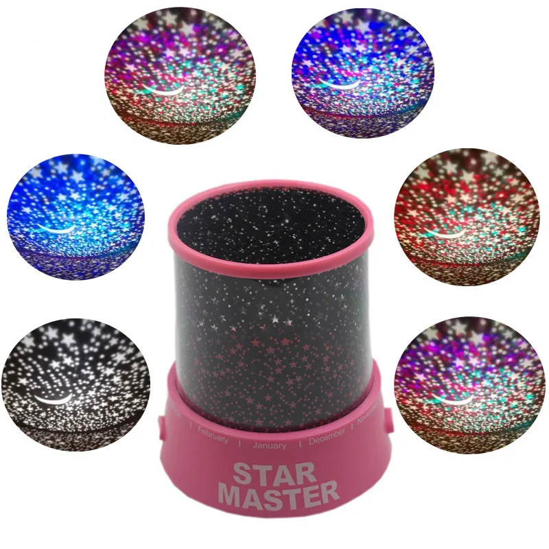 

LED Colorful Romantic Star Master Cosmos Sky Moon Lamp Night Light Universal Projector For Baby Sleep Children Gift Table Lamp
