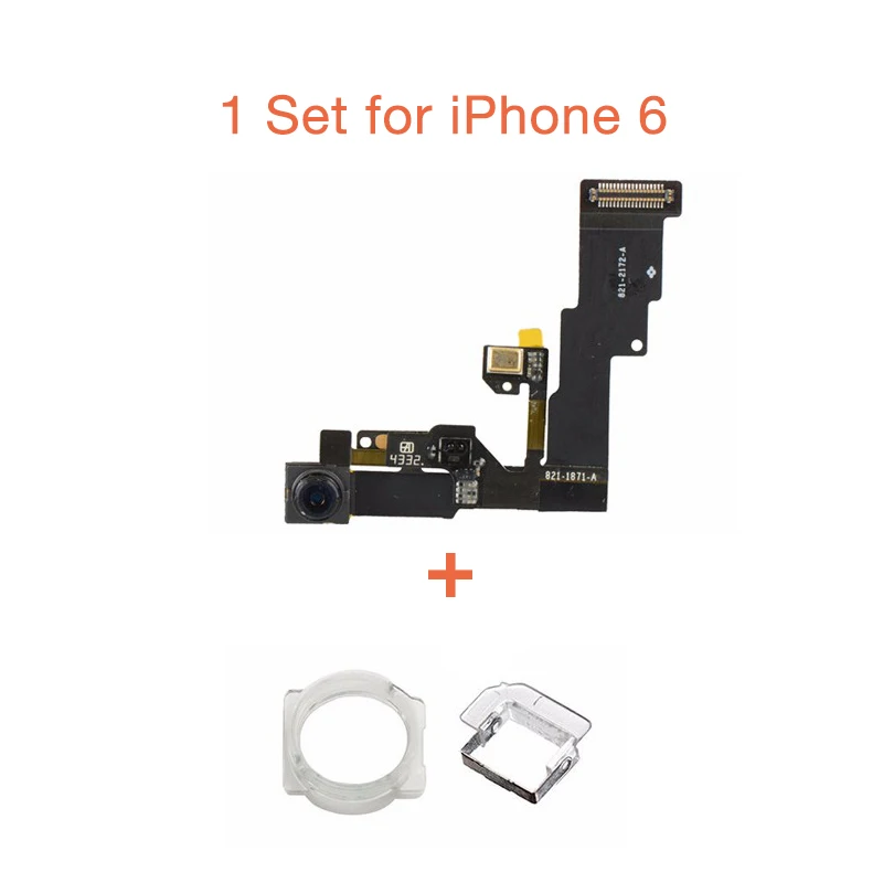 Front Camera Ring Holder For iPhone 5 5S 5C 6S 6 Plus Front Facing Camera Lens Right Proximity Sensor Flex Cable 4