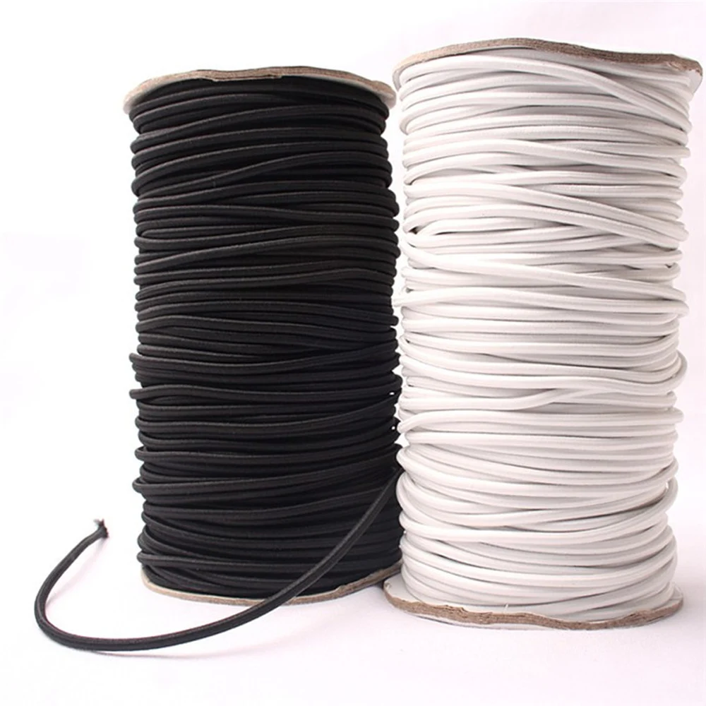 5 метров прочный эластичный банджи веревка 5 мм ширина черный белый шок шнур стрейч веревка для ремонта