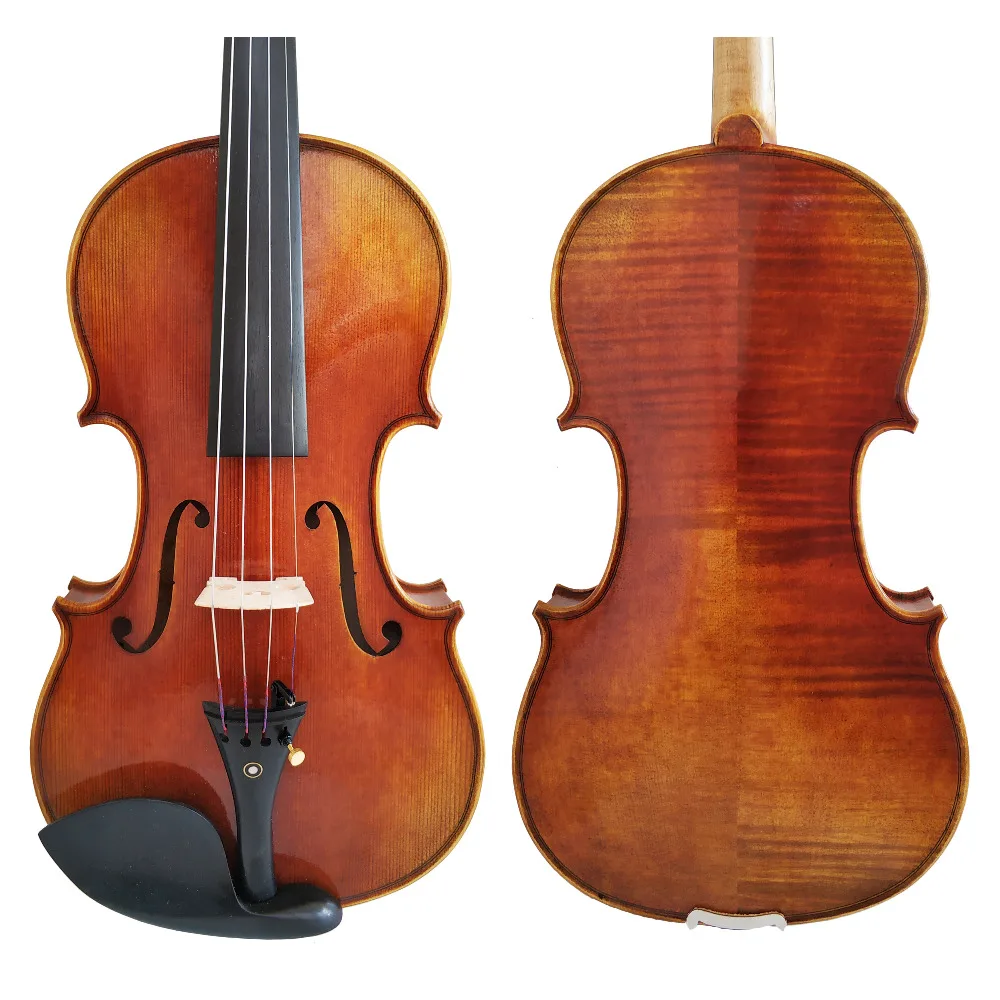 

Free Shipping Copy Antonio Stradivari Cremonese 1716 Model Violin with Canvas Case and Brazil Bow Rosin FPVN01 #5