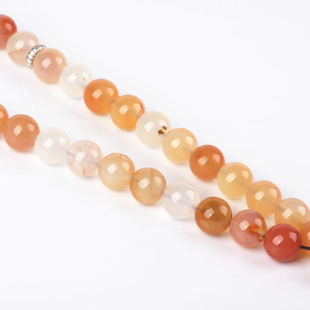 2018 новый камень дизайн tasbih оранжевый Агат 10 мм с посеребренным taseel|tasbih silver| |