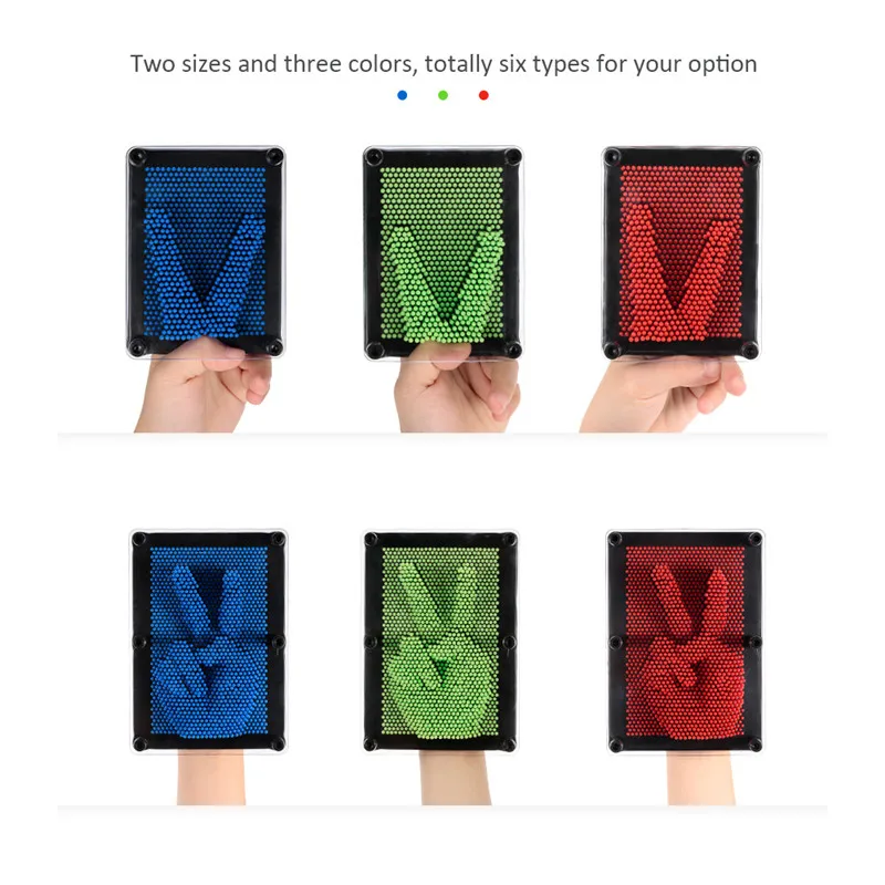 Classic 3D Pin Art Sculpture Toys Plastic Pin Board Game Hand Model