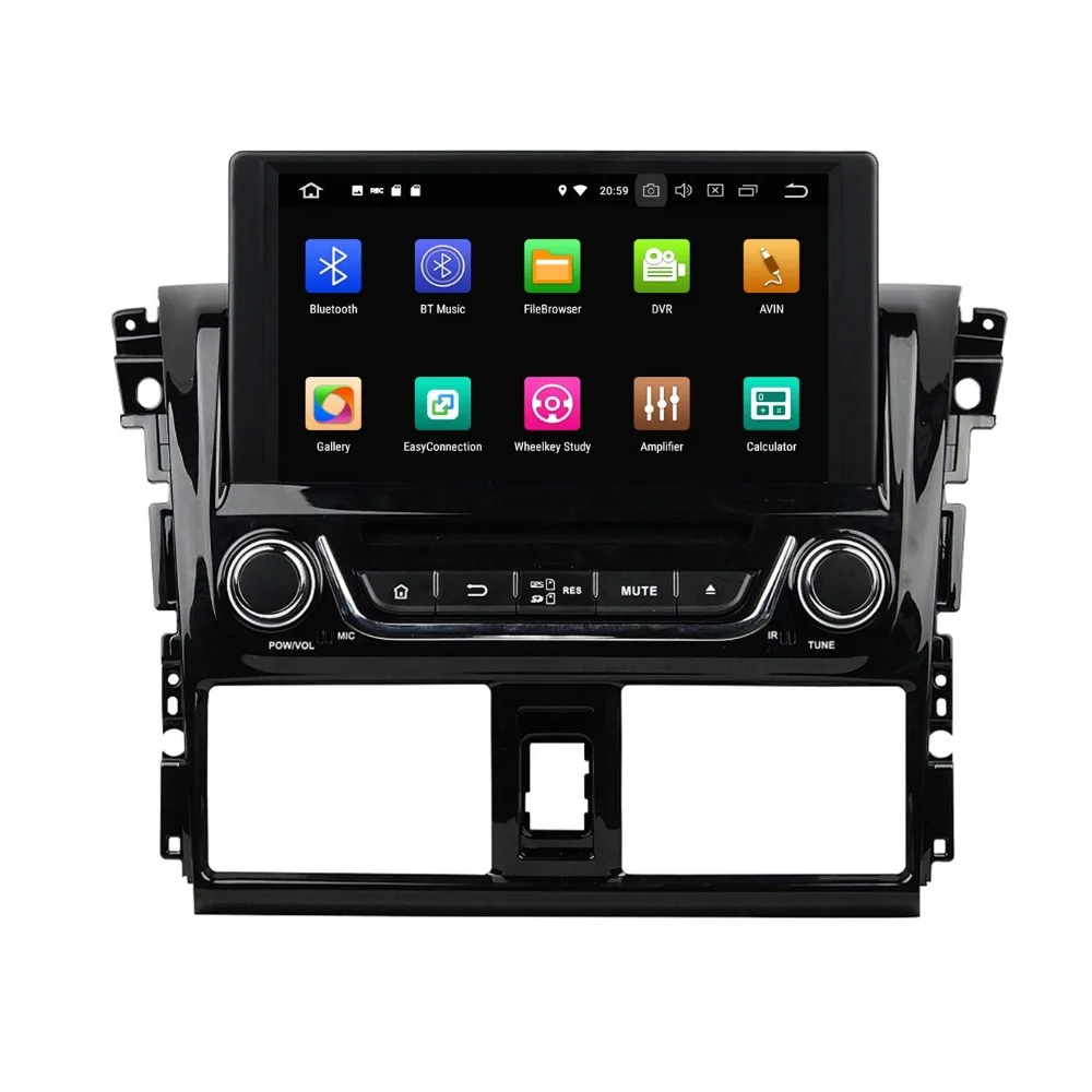 Excellent 4GB+32GB Octa Core 2 din 8" Android 8.0 Car DVD Player for Toyota Yaris Vios 2013 2014 2015 2016 Car Radio GPS WIFI Mirror-link 2