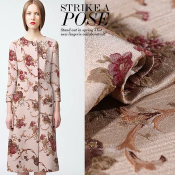 

Three-dimensional jacquard brocade fabric elegant dress tapestry satin fabric ladies temperament jacquard fabric cloth