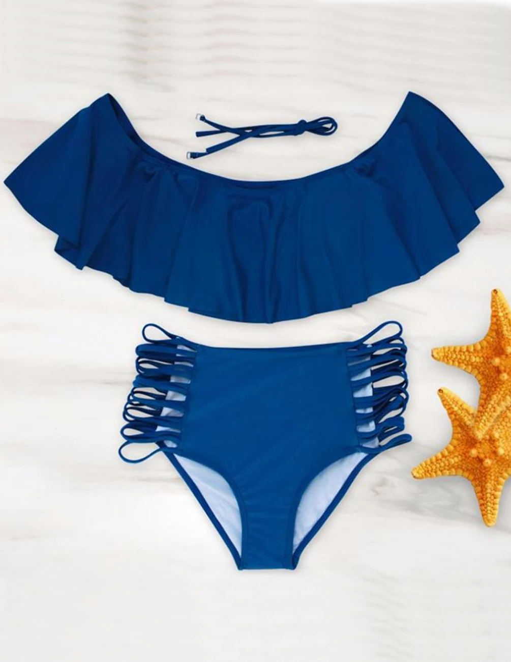 

Sexy High Waist Bikini Women Swimwear Push Up Swimsuit Ruffle Bathing Suit Triangle Split Bikini Summer Beach Wear Female