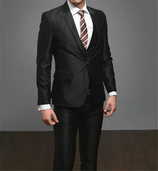 

Custom Made Tuxedos Classic Business Suits Formal Men's Prom Suits Groomsmen Mens Wedding Suits (Jacket+Pants+Vest+Tie)
