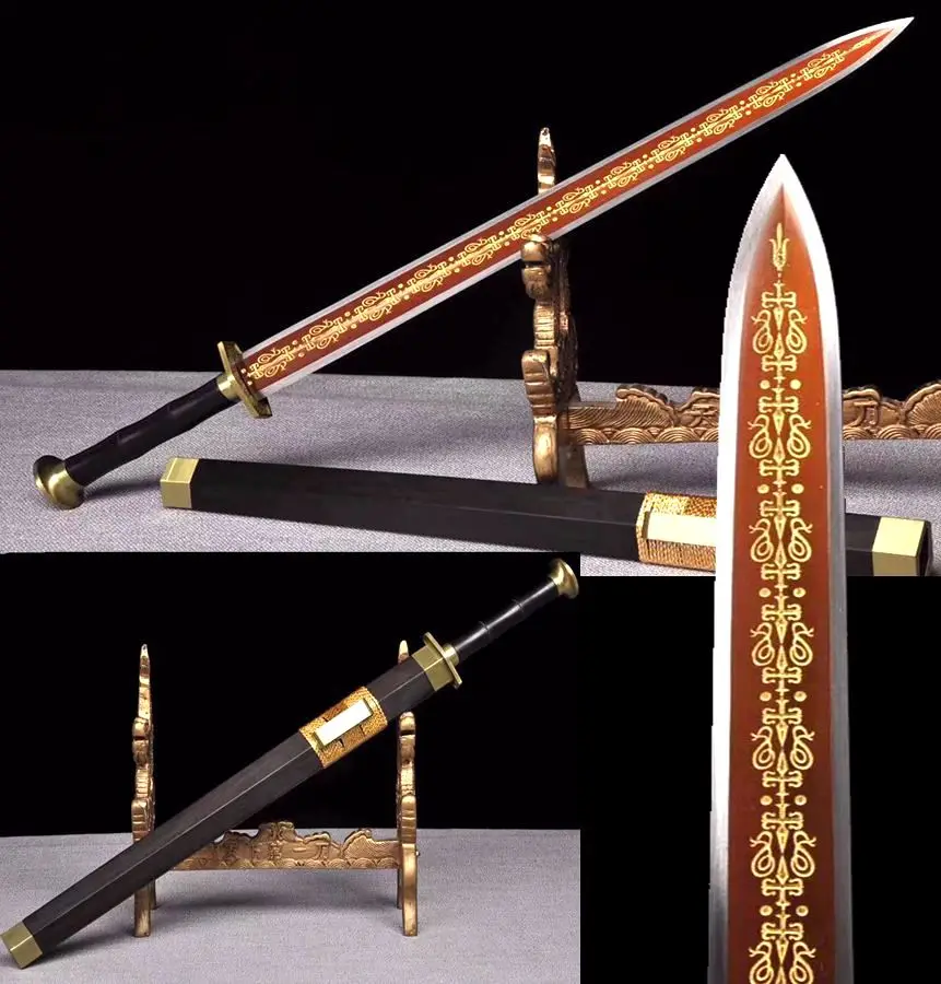 Full Tang T1095 Carbon Steel Double edge Sharp Chinese Sword Battle