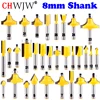 1pc 8mm Shank wood router bit Straight end mill trimmer cleaning flush trim corner round cove box bits tools Milling Cutte CHWJW ► Photo 1/6