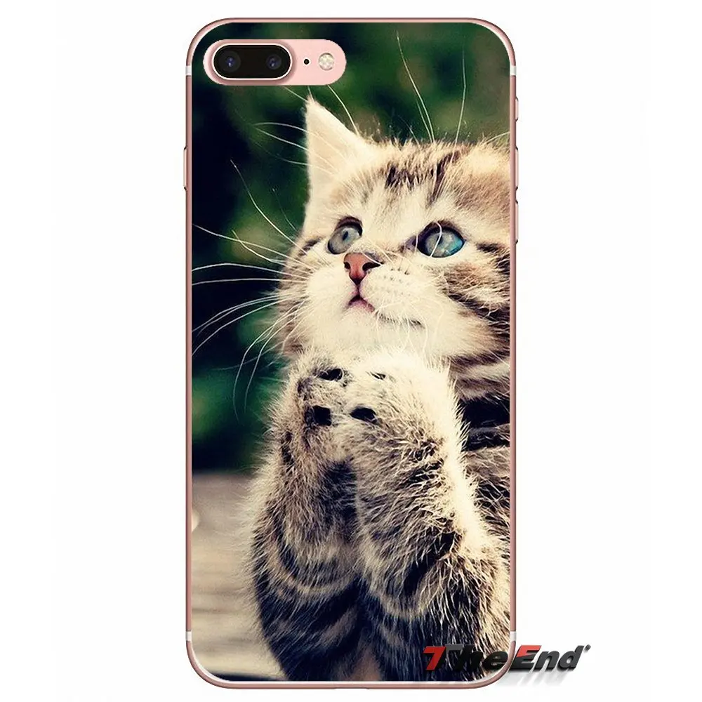 Для Apple iPhone X 4 4S 5 5S SE 5C 6 6S 7 8 Plus, 6 Plus, 7 plus, 8 plus, Fundas Coque довольно молитвы котята коты силиконовые чехол - Цвет: images 1