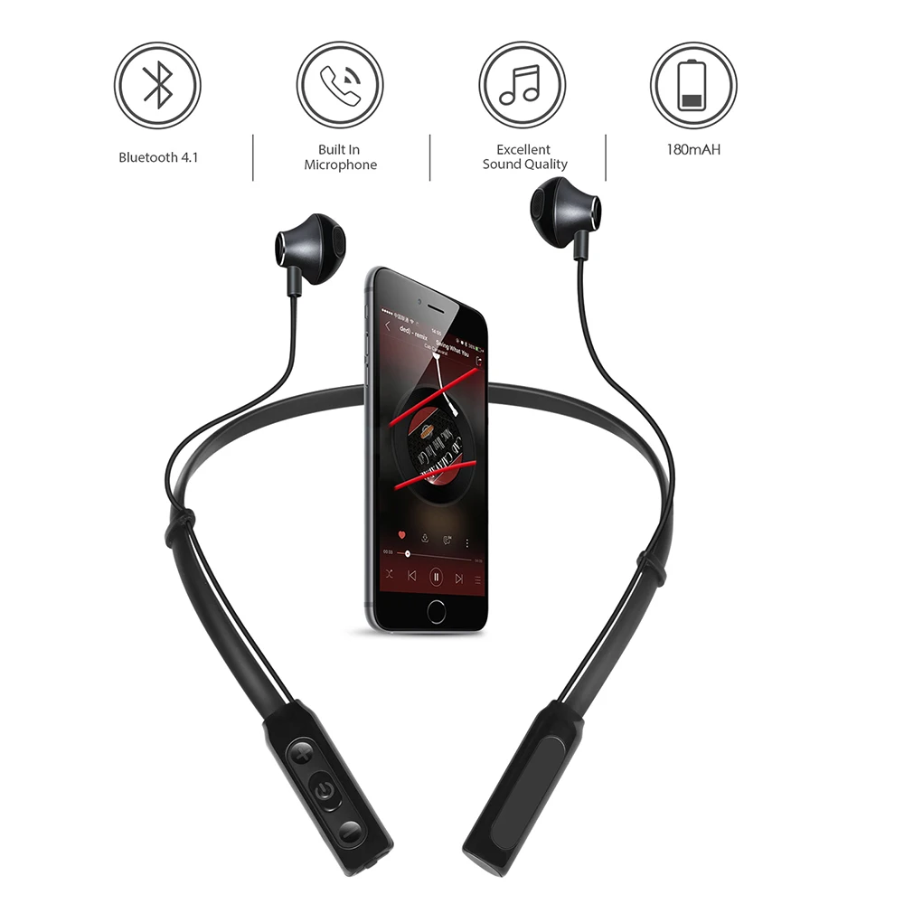 ALWUP UPS818 Bluetooth гарнитура Беспроводные наушники с микрофоном спортивные стерео Bluetooth наушники для iPhone 6 7 Android
