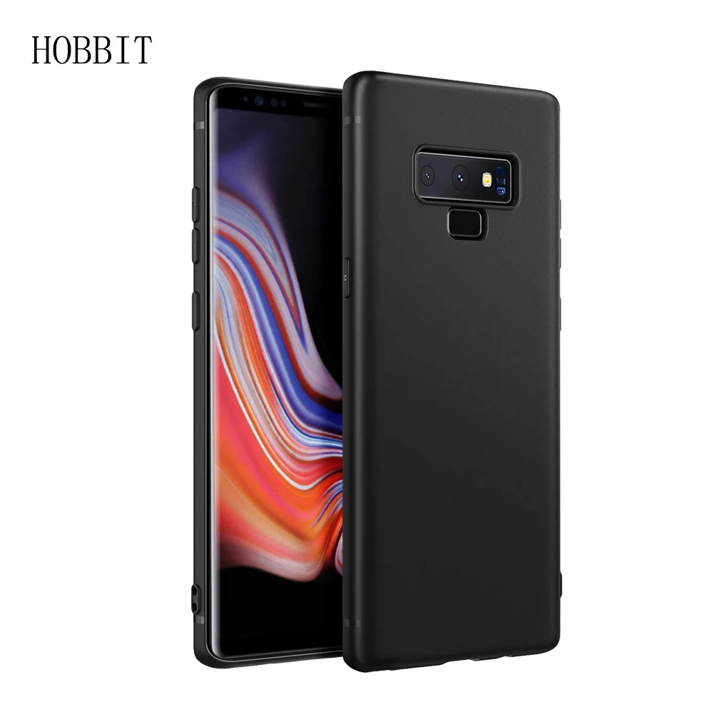 Matte Black Case For Samsung Galaxy Note9 Soft TPU Silicone Back Cover Shockproof Back Colored Cover for Samsung Phone Case