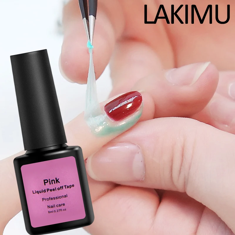 

Lakimu Finger Skin Peel-off Tape Gel Nail Polish Easy Clean Fast Dry Manicure Protected Easily Flakes Around The Nails
