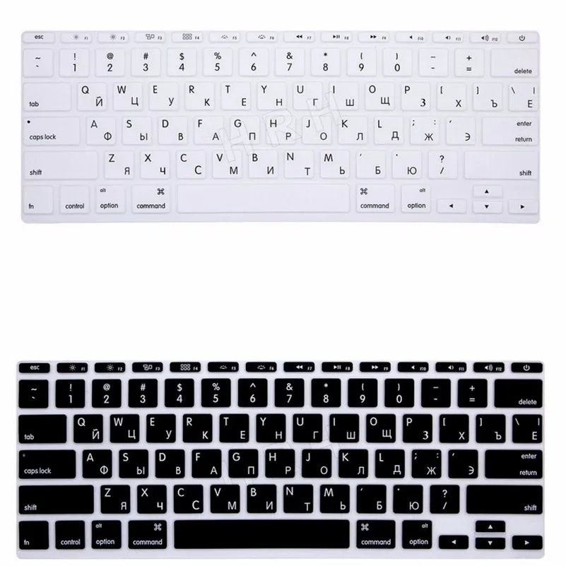 2 шт русская буква Силиконовая Клавиатура США Защитная пленка для Apple MacBook Air 11,6 дюймов для Mac Air 11"