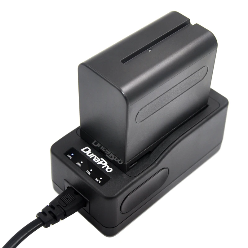 DuraPro 1Pcs 7200mAh NP F960 NP F970 F960 Rechargeable Camera Battery Quick Rapid Charger for SONY
