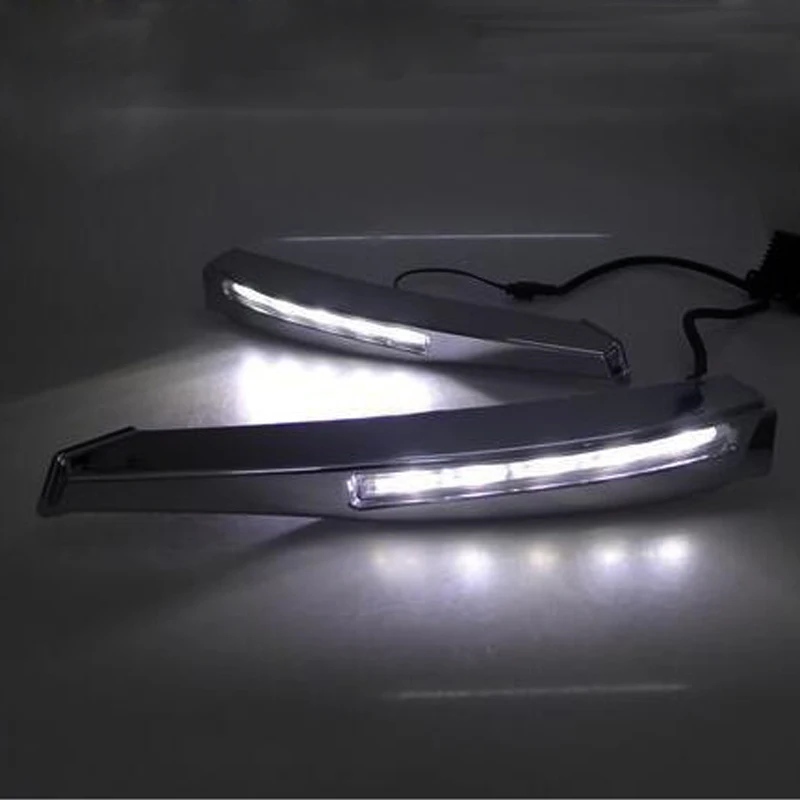 

High brightness guide LED Daytime Running Light for Jaguar XF 2008 2009 2010 Waterproof Chrome 12V DRL Fog Lamp Decoration