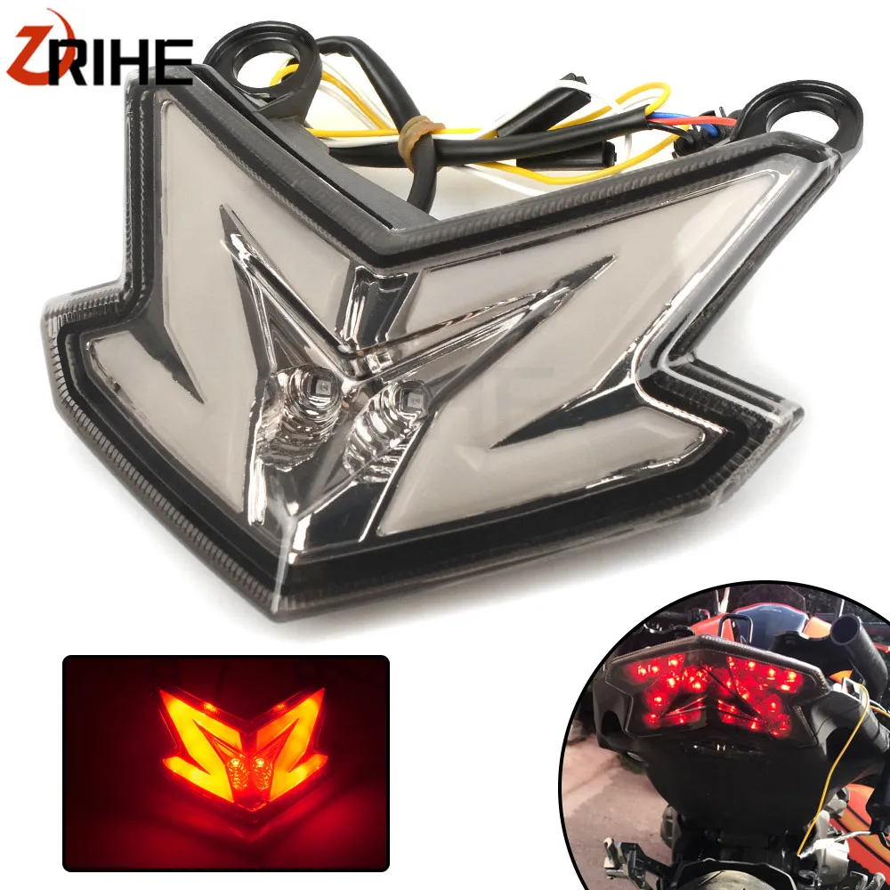 

Motorcycle 180v LED Lights Tail Light Turn Signal lights Rear Brake Taillight Integrated Lights For Kawasaki Z800 2013 2014