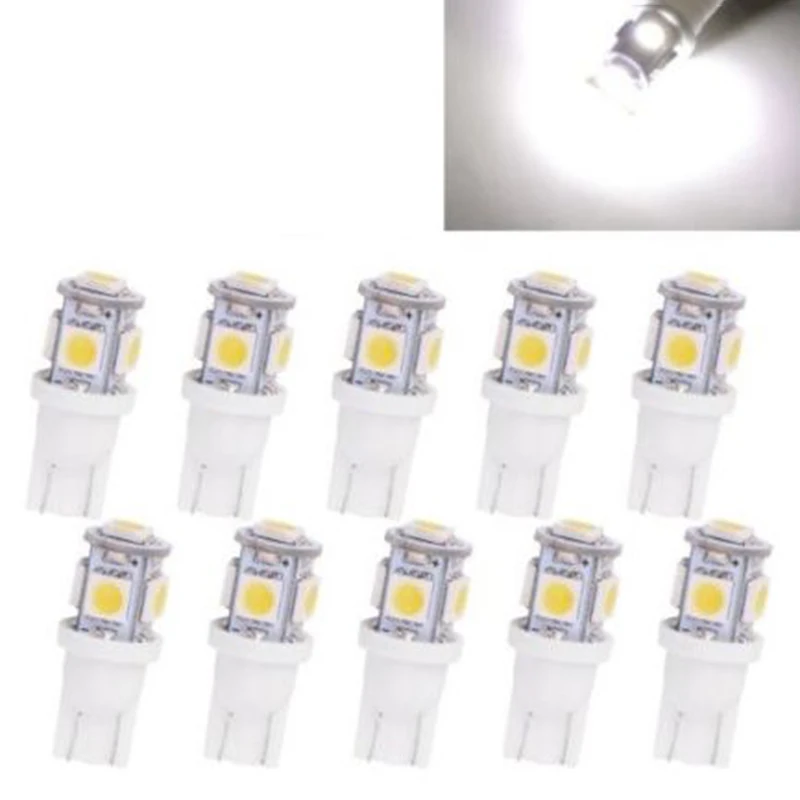 

10x Set Wedge Bulbs White LED Fits For Malibu 12V AC/DC Landscape Light 6000K