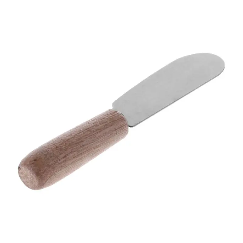 Мини-сэндвич-Рассекатель для масла, сыра, нож, лопатка из нержавеющей стали, кухонный инструмент с деревянной ручкой