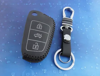 

Leather for Q3 A1 A3 Q7 Key Fob Keyless Entry Remote Transmitter case cover W