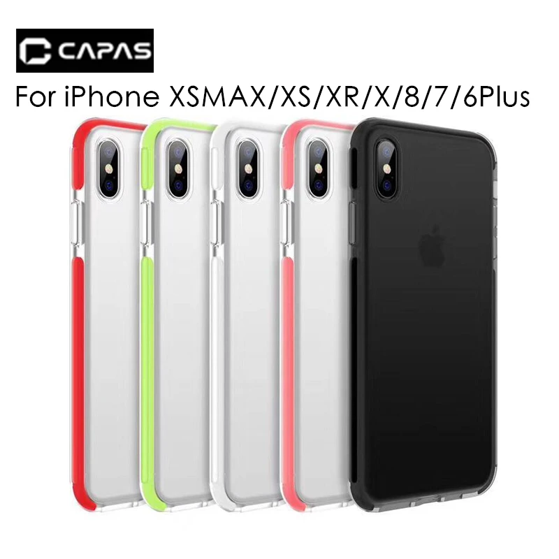 Для iPhone X XS чехол для MAX XR Роскошный TPU TPE Гибридный прозрачный 8 7 6s Plus iPhoneX 10