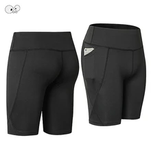 Сексуальный карман для спортзала с высокой талией женские шорты обтягивающие колготки для фитнеса спортивная одежда Йога спортивные брюки леггинсы для бега