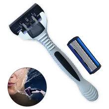 Мужская Машинка для удаления волос для лица Shavor 7 шт./компл. 1+ 6 лезвий лучшее бритье для мужских сменные лезвия бритвы