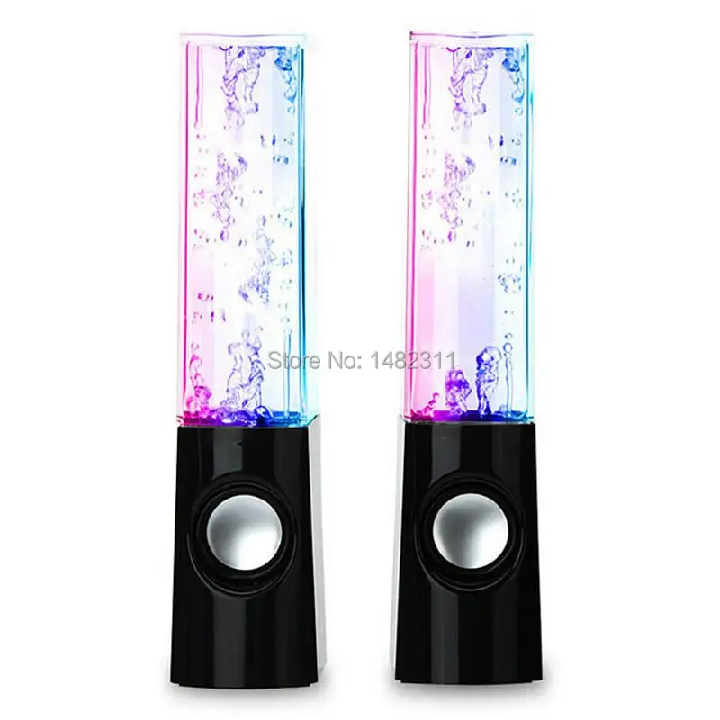 1 Pair Dancing Water Speaker Portable Mini USB LED Light Speaker For PC Laptops Tablets Mobiles Subwoofer Water-column Audio