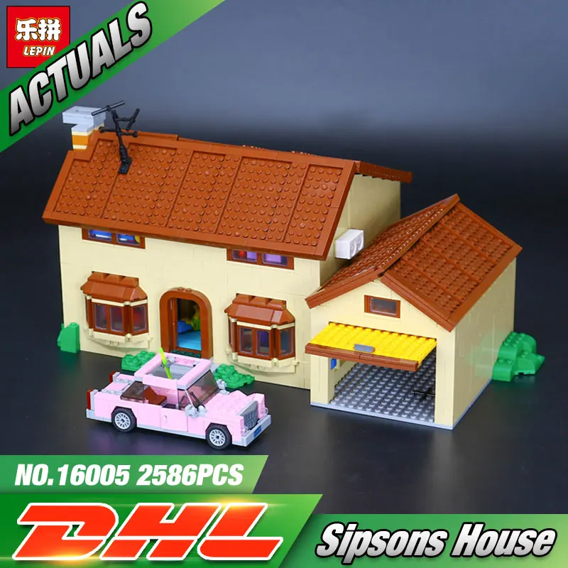 

DHL LEPIN 16005 2575Pcs the Simpsons House Model Building Block Bricks Compatible legolyes 71006 Toys DIY Educational Kids gifts