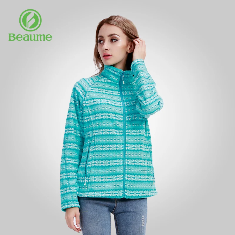 

Beaume Sports Soft Warm Winter Women's Outdoor Mountain Polar Fleece Jacket 63306 Blue