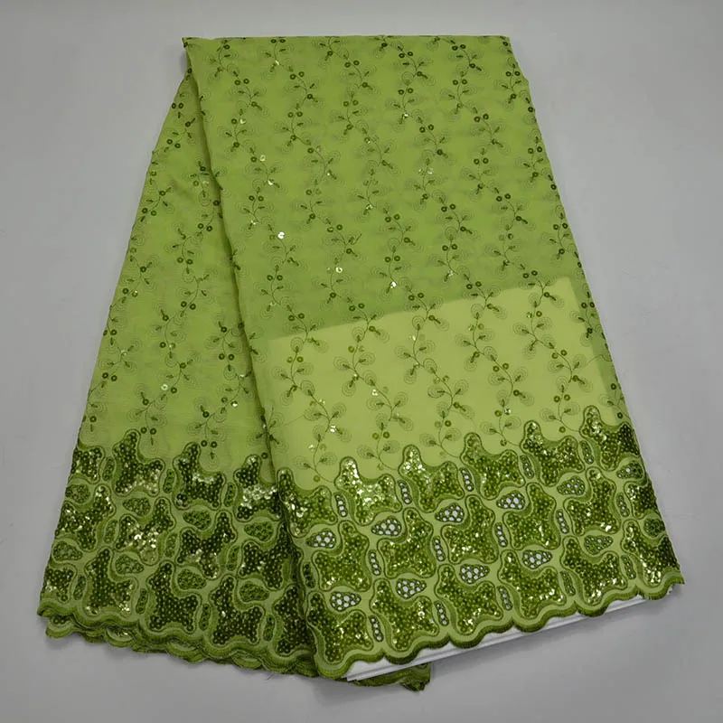 

High Quality Swiss Voile Lace 2017 African lemon green Organza Nigeria Lace Fabric With Sequins,African Lace Fabric For Clothes