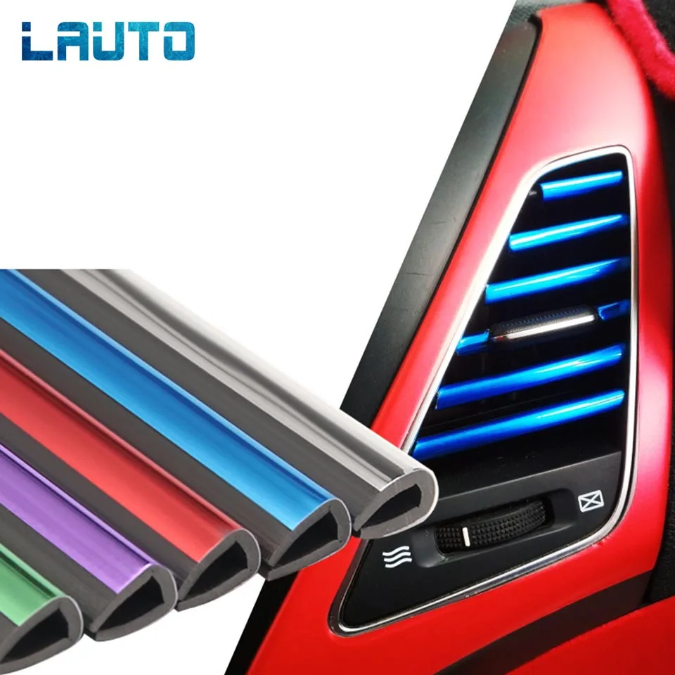

LAUTO 10PCS Car Air Outlet Trim 20CM Car Interior Plating Air Outlet Trim Automobile Air Conditioner Outlet Moulding Strip