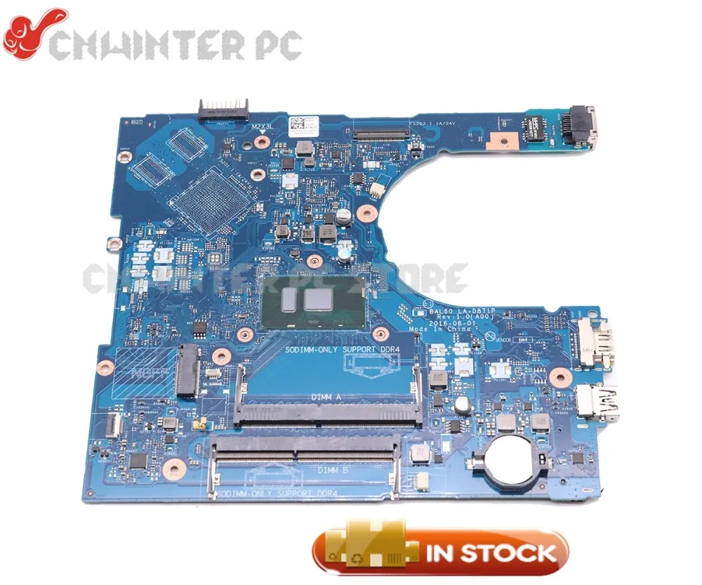 Материнская плата NOKOTION для ноутбука Dell inspiron 14 5468 5468D 5566 SR2ZU I5-7200U ЦП BAL60 LA-D871P 0P1MTV P1MTV