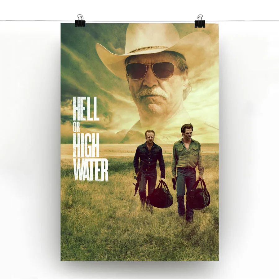 Постеры из фильмов Hell or High Water (2016) холст настенная живопись шелковая картина для