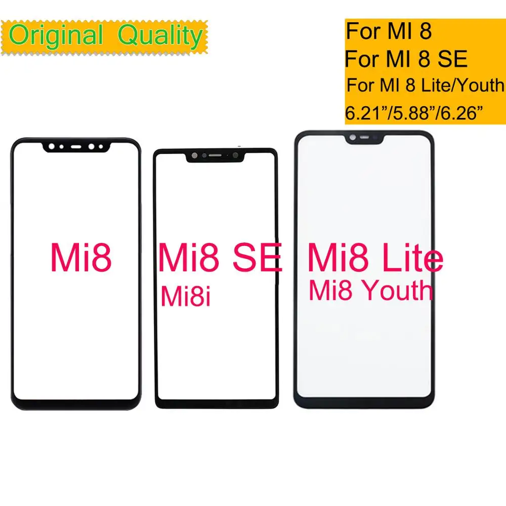 10 шт./лот Передняя панель для Xiaomi Mi8 SE Lite Youth PRO Сенсорный экран сменная внешняя