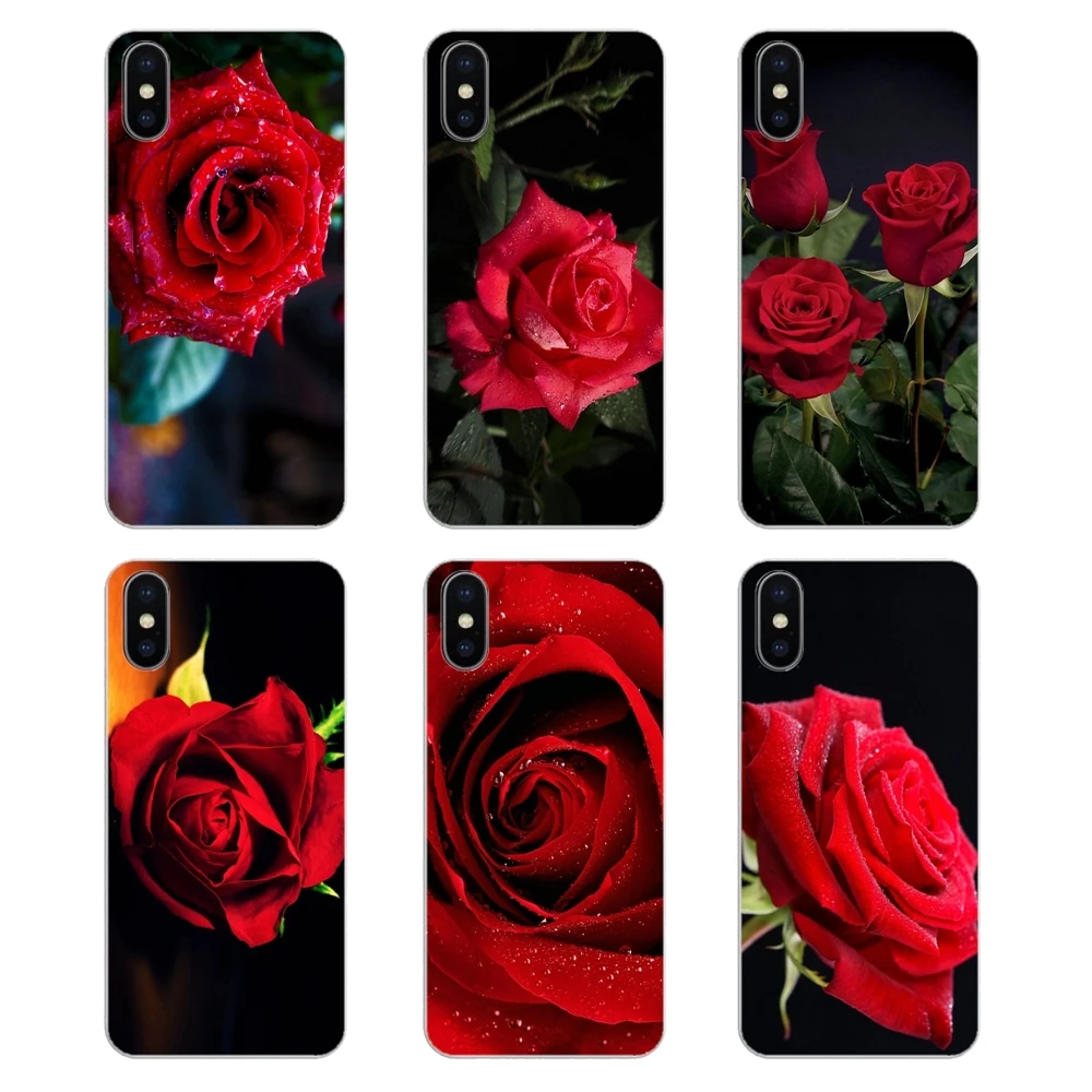 Красные Розовые цветы HD обои мягкие прозрачные чехлы для Motorola Moto X4 E4 E5 G5 G5S G6 Z Z3 G3 C