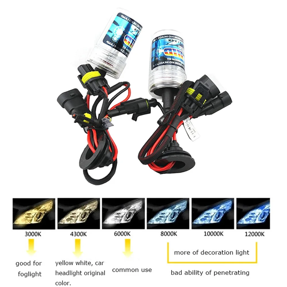 2 PCS 35W HID XENON BULB H1 H3 H7 H8 H9 H11 HB3 HB4 881 Car
