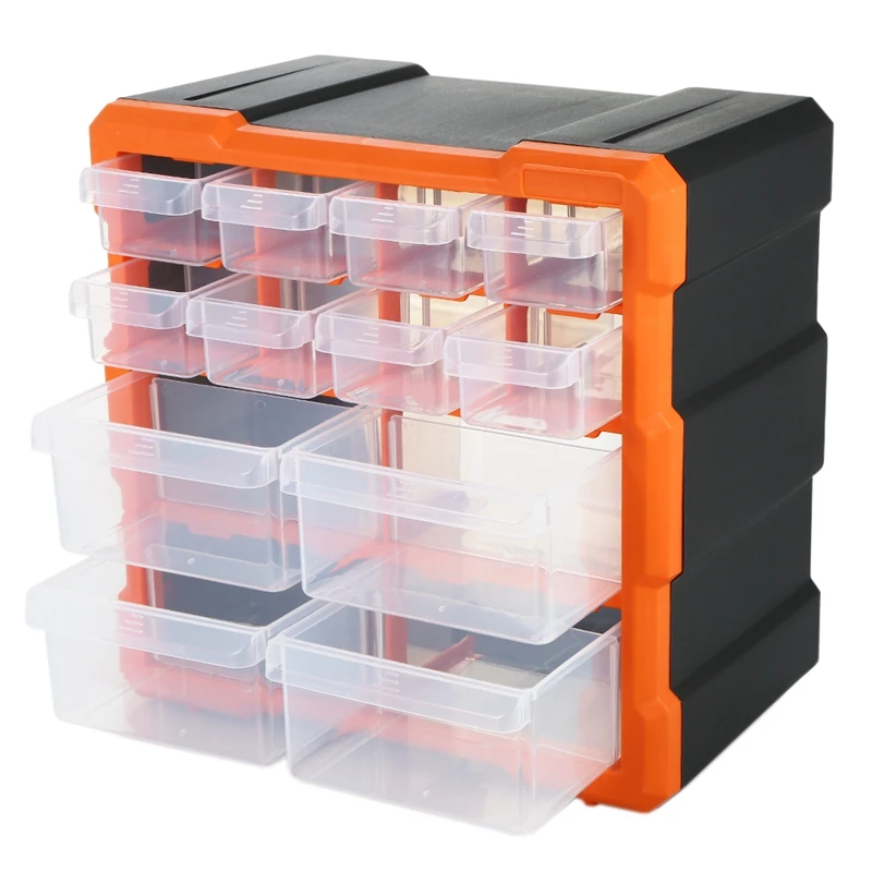 Drawer PP+PS Parts Storage Box Multiple Compartments Slot Hardware Box  Organizer Craft Cabinet Tools Components Container