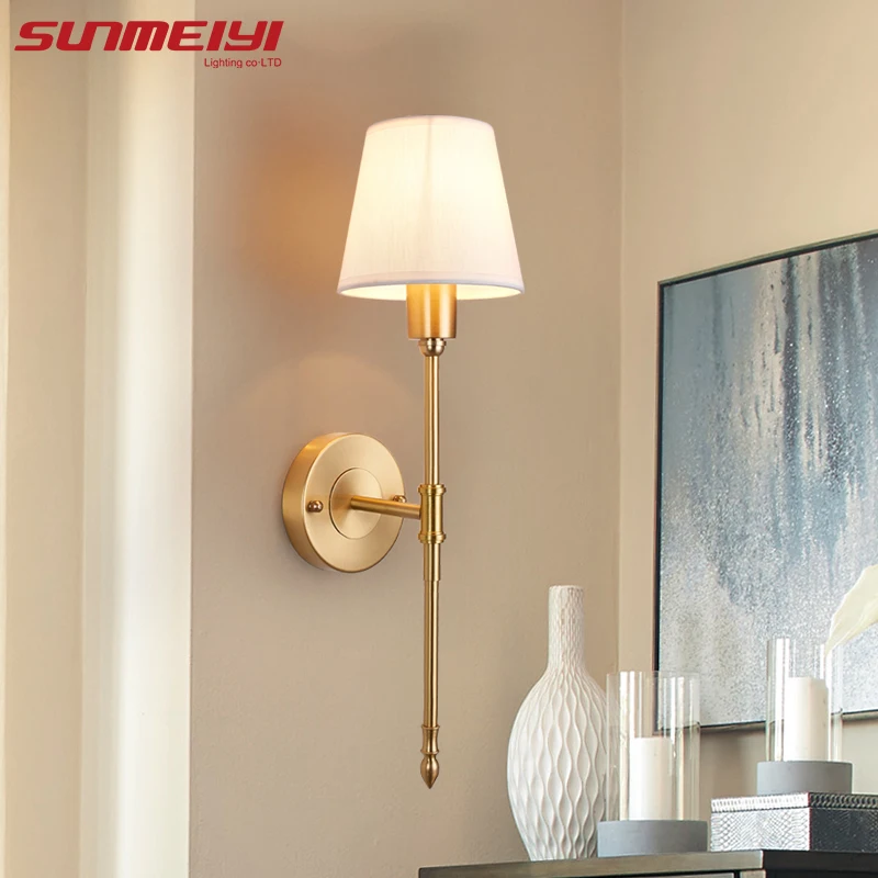  New Full Copper Wall Lamps lampara de pared dormitorio led Indoor Wall Lights Loft Corridor Living  - 32856978276