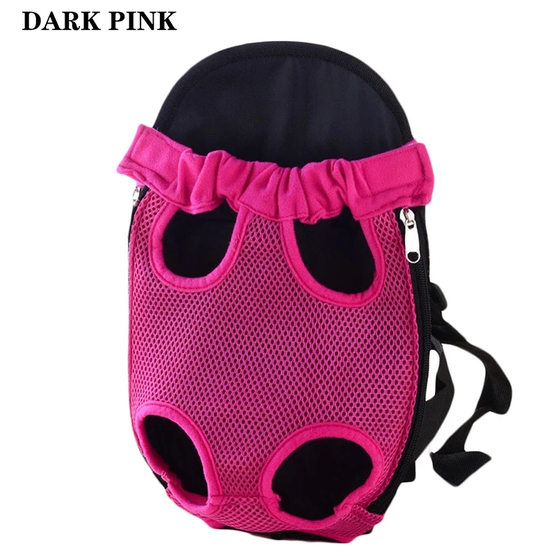 Dark Pink Дышащий высококачественный рюкзак на грудь с пятью отверстиями рюкзак наружная вместительная хозяйственная сумка слинг-переноска сетка кошка переноска для собаки щенка - Цвет: Dark Pink
