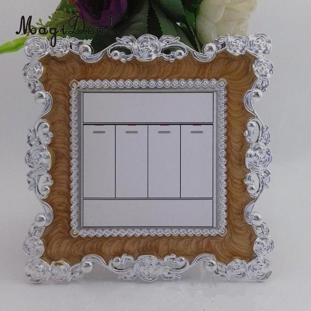 Floral Switch Cover Square Shaped Switch Wall Light Socket Stickers bedroom Living Room Art Decor