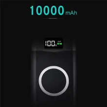 Банк питания QI чехол только DIY алюминиевый беспроводной зарядный зарядное устройство для 3 мобильных телефонов ЖК-дисплей Источник питания Внешняя батарея