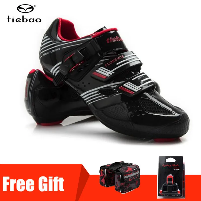 add gift Tiebao/Обувь для шоссейного велоспорта; комплект с педалью; мужские кроссовки; женские кроссовки для триатлона; Zapatillas Ciclismo; велосипедная обувь с подошвой из стекловолокна и нейлона - Цвет: add gift