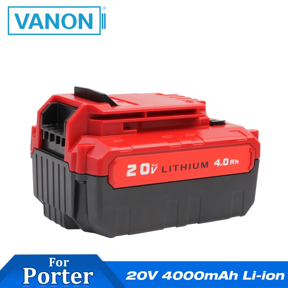 VANON для Porter 20V Max 4000mAh 4.0Ah литий-ионный электроинструмент аккумуляторный кабель