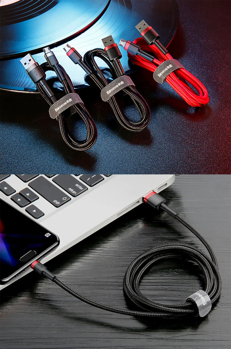 Baseus 2.4A Micro USB кабель Быстрая зарядка USB кабель для передачи данных для Android мобильного телефона usb зарядный шнур для samsung Xiaomi huawei