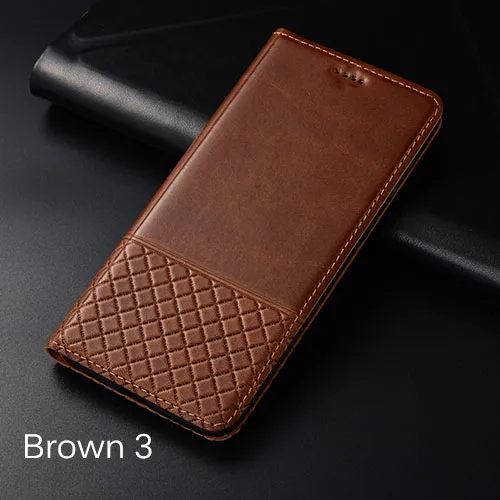 Чехол для Xiaomi mi 8 mi 8 Pro KEZiHOME Клетчатый Стиль из натуральной кожи флип-бумажник чехол для Xiaomi mi 8 SE Чехлы для телефона - Цвет: brown 3